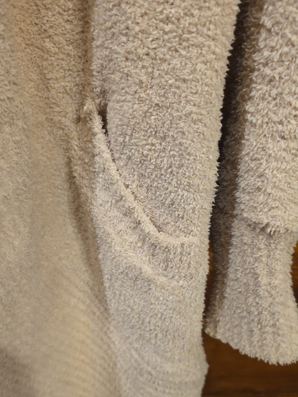 Cupcakes And Cashmere CozyChic Shawl Collar Cardigan - Cream - Picture 4 of 5